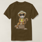 Affe als Geschäftsmann mit Kurzbrille T-Shirt (Design vorne)