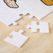 Affe als Handwerker mit Hammer Puzzle (Seite)