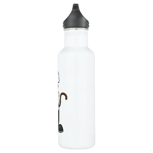 Affe als Koch mit Schüssel Edelstahlflasche (Rechts)