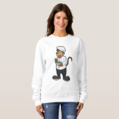 Affe als Koch mit Schüssel Sweatshirt (Vorne ganz)