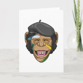 Affe als Maler Karte (Vorderseite)