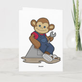 Affe als Mechanik mit Schlüssel Karte (Rückseite)