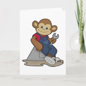 Affe als Mechanik mit Schlüssel Karte (Vorderseite)