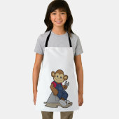 Affe als Mechanik mit Schlüssel Schürze (Insitu)