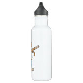 Affe als Mechaniker beim Hip Hop Dance Dab Edelstahlflasche (Rechts)