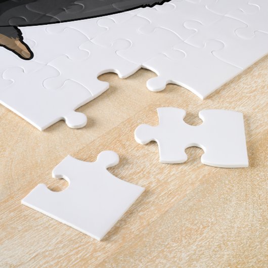 Affe als Nerd mit Buch Puzzle (Seite)