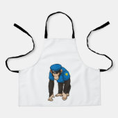 Affe als Polizeibeamter mit einheitlicher Schürze (Vorderseite)