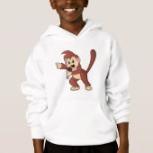 Affe als Sänger mit Mikrofon.PNG Hoodie (Vorderseite)