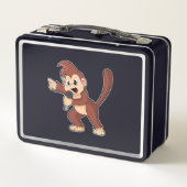 Affe als Sänger mit Mikrofon.PNG Metall Brotdose (Rückseite)