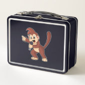 Affe als Sänger mit Mikrofon.PNG Metall Brotdose (Vorderseite)