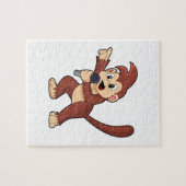 Affe als Sänger mit Mikrofon.PNG Puzzle (Horizontal)