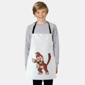 Affe als Sänger mit Mikrofon.PNG Schürze (Getragen)