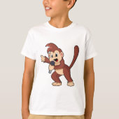 Affe als Sänger mit Mikrofon.PNG T-Shirt (Vorderseite)