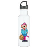 Affe als Sekretär im Beutel Edelstahlflasche (Vorderseite)