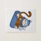 Affe als Snowboarder mit Sonowboard.PNG Puzzle (Horizontal)