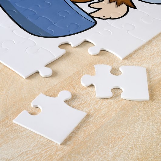 Affe als Snowboarder mit Sonowboard.PNG Puzzle (Seite)