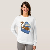 Affe als Snowboarder mit Sonowboard.PNG T-Shirt (Vorne ganz)