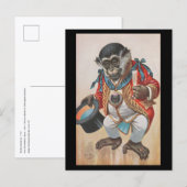 Affe angezogen - alte deutsche Postkarte (Vorne/Hinten)