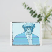 Affe Anzug Postkarte (Stehend Vorderseite)