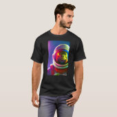 Affe Ape Animal Astronaut Space Universe Galaxy T-Shirt (Vorne ganz)