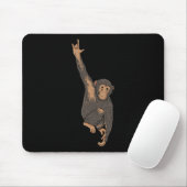 Affe Asl Hand Gesture Deaf Gehörlose Ausblicke Mousepad (Mit Mouse)