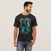 Affe Astronaut Outer Space Explorer Science Study T-Shirt (Vorne ganz)