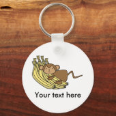 Affe auf Bananen Schlüsselanhänger (Vorderseite)