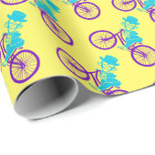 Affe auf dem Bike Geschenkpapier (Rolleneckpunkt)
