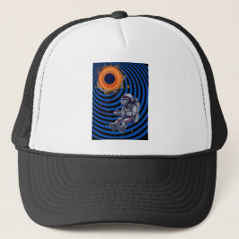 Affe auf der Raumflyine Truckerkappe