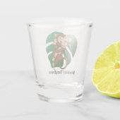 Affe auf einem Scheitelglas Schnapsglas (Rückseite)