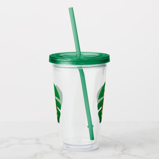 Affe auf einem Vine Design Acrylic Tumbler Acryltrinkbecher (Links)