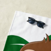Affe auf einem Vine Design Beach Handtuch (Beispiel)