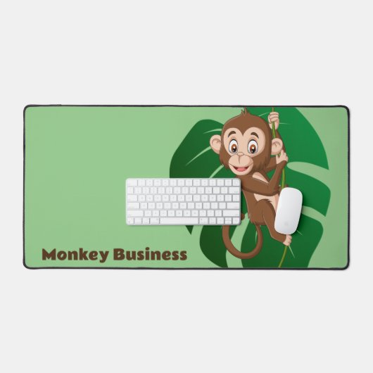 Affe auf einem Weinbauarbeitsplatz Schreibtischunterlage (Tastatur & Maus)