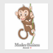 Affe auf einem Weinbaukleber Aufkleber (Blatt)