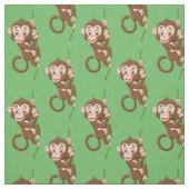 Affe auf einem Weinbaustoff Stoff (Muster)