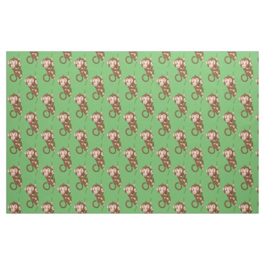 Affe auf einem Weinbaustoff Stoff (Fat Quarter (45,7 x 55,9 cm))