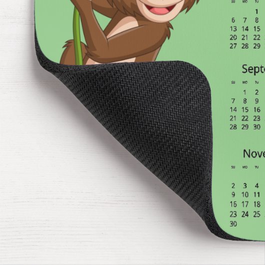 Affe auf einem Weinberg 2025 Calendar Mousepad (Ecke)