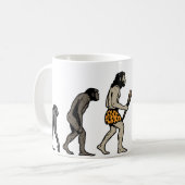 Affe auf Fahrrad Kaffeetasse (Vorderseite Links)