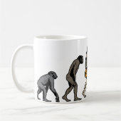 Affe auf Fahrrad Kaffeetasse (Links)