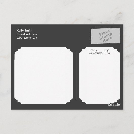 Affe auf farbenfrohe Raute Muster Postkarte (Rückseite)