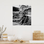 Affe aus zivilem Kriegsgefecht, 1860er Poster (Küche)