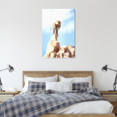 Affe Baboon auf einem Berg Leinwanddruck (Insitu (Schlafzimmer))