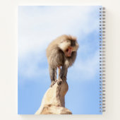 Affe Baboon auf einem Berg Notizblock (Rückseite)