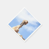 Affe Baboon auf einem Berg Serviette (Ecke)