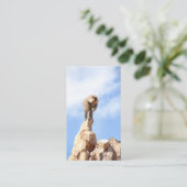 Affe Baboon auf einem Berg Visitenkarte (Stehend Vorderseite)