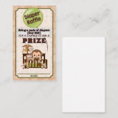 Affe Baby ShowDIAPER RAFFLE TICKETS Nali NJM Begleitkarte (Vorne/Hinten)