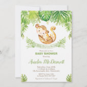 Affe Baby Shower Jungle Animals Baby Boy Einladung (Vorderseite)