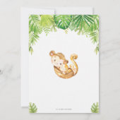 Affe Baby Shower Jungle Animals Baby Boy Einladung (Rückseite)