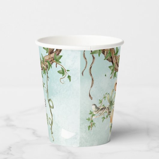 Affe Babydusche Personalisierte Papiertücher Pappbecher (Rechts)