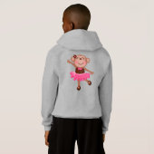 Affe-Ballerina Hoodie (Schwarz voll)